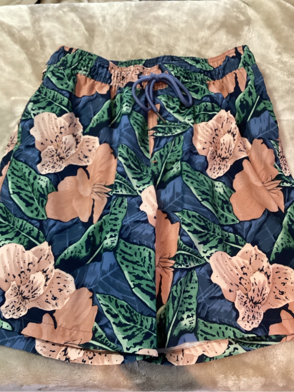 Goodfellow & Co Navy Floral Drawstring Shorts with Pockets